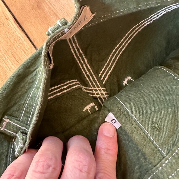 JESSE KAMM Patchfront Handy Pants in Olive Size 0 - Picture 5 of 5